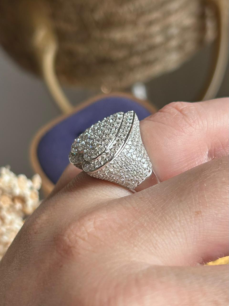 Anel Big Heart Moissanite 3.85ct