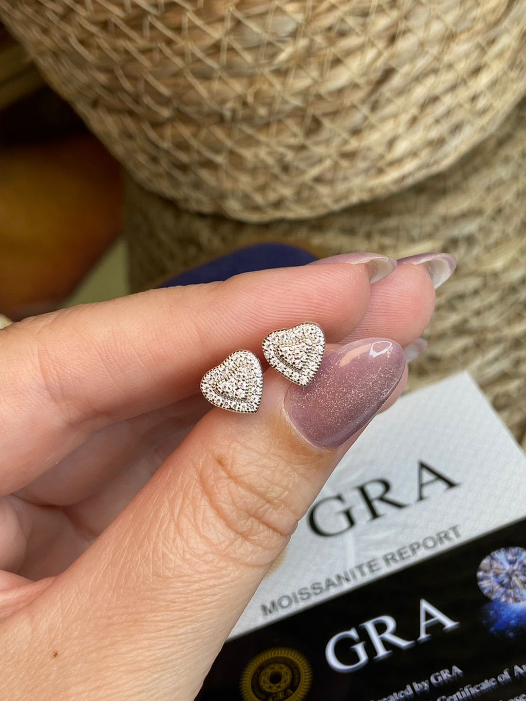 Brinco Heart Moissanite 1,25mm 0,28ct