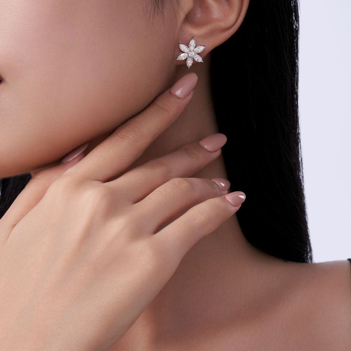 Brinco Marquise Cut 3.74ct Moissanite