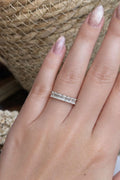 Meia Aliança Emerald Cut 4x6 0,84ct Moissanite