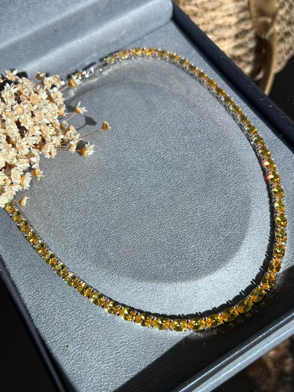 Conjunto Brinco e Colar Amarelo/Fancy Yellow