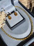 Conjunto Brinco e Colar Amarelo/Fancy Yellow