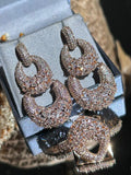 Conjunto Brinco e Anel Luxo Baguetado