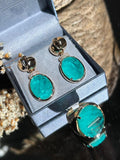 Conjunto Brinco e Anel Turmalina