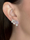 Brinco EarCuff Detalhes Perolas