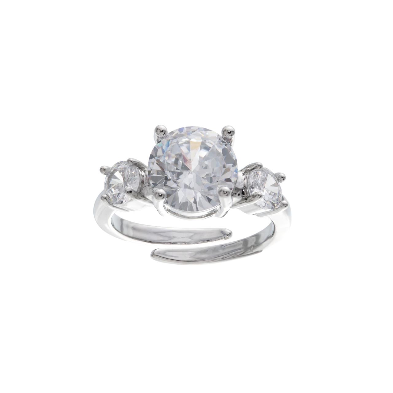 Anel 3 Pedras Cristal Ajustável