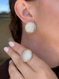 Conjunto Brinco e Anel Dourado