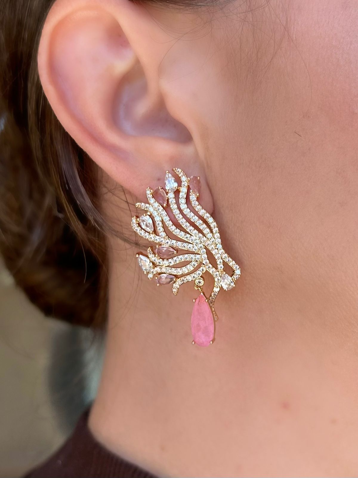 Brinco Laila Rosa