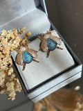 Brinco Bug Azul Safira