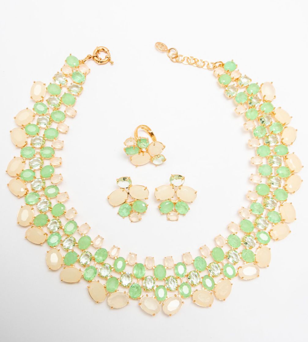 Conjunto 3 Peças Imperial Quartzo Verde
