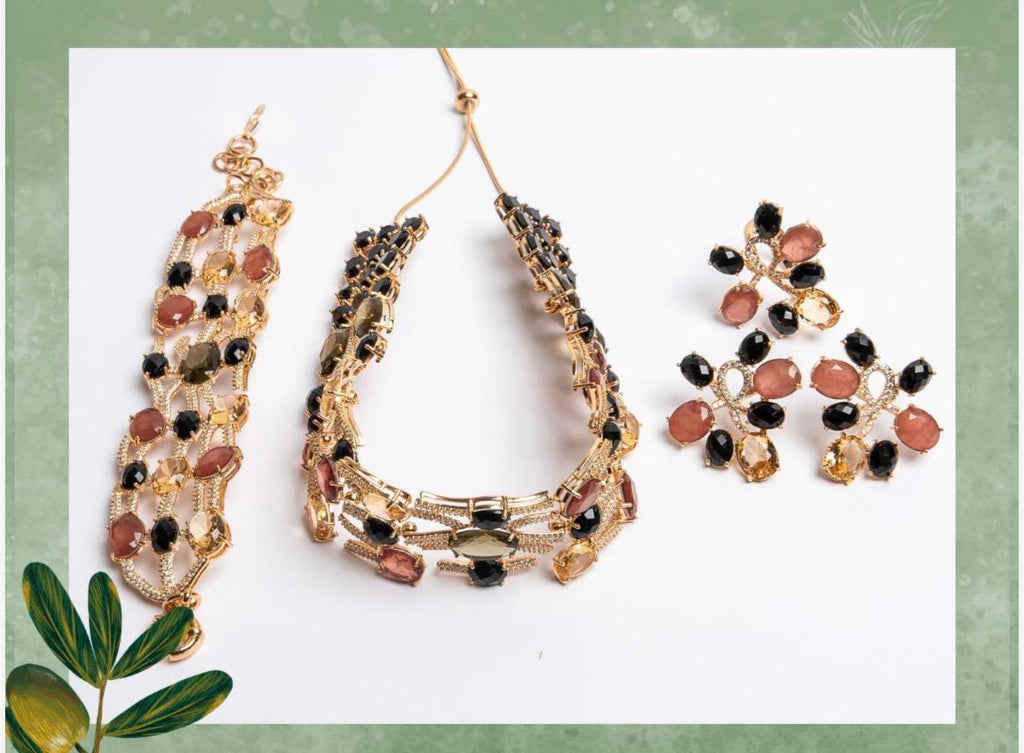 Conjunto 4 Peças Majestoso Quartzo Marrom