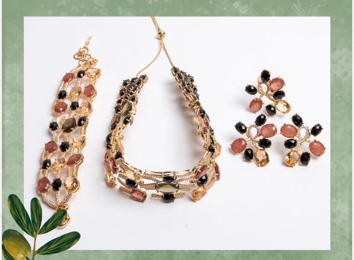 Conjunto 4 Peças Majestoso Quartzo Marrom