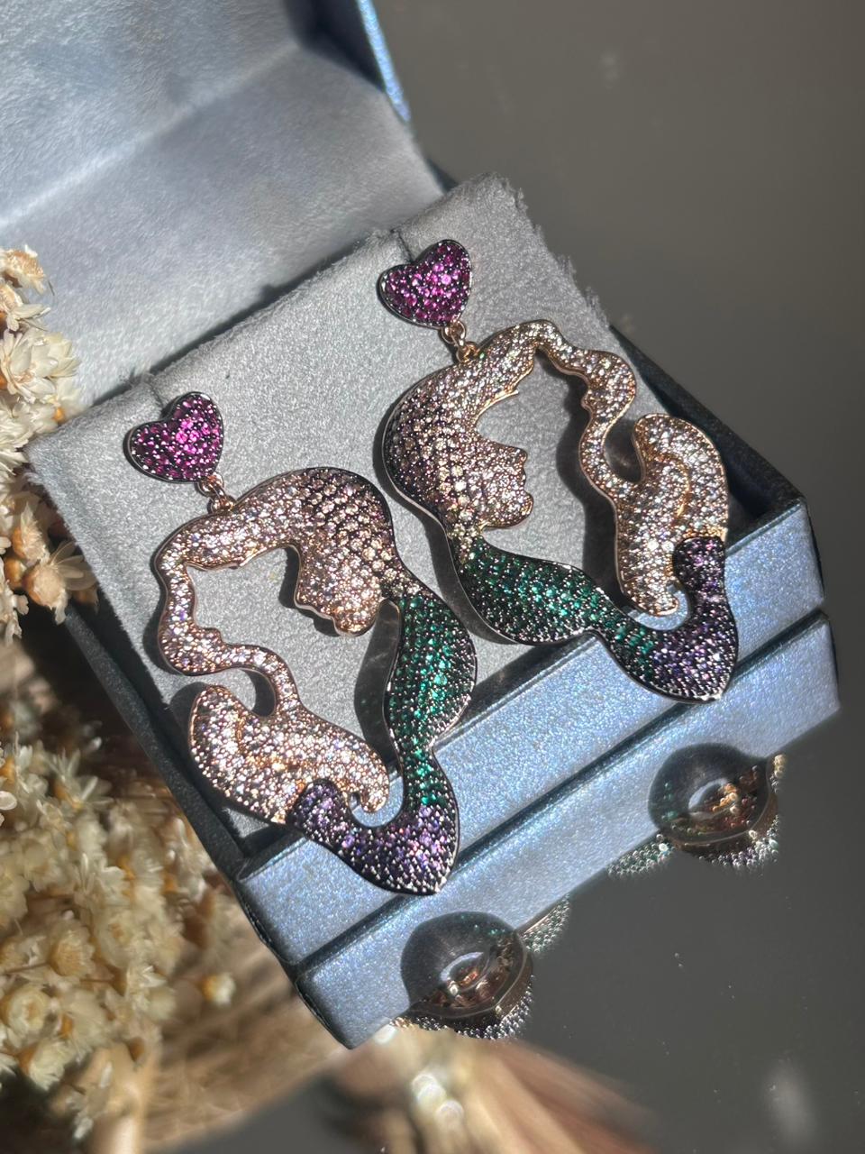 Brinco Orgânico Detalhe Coração