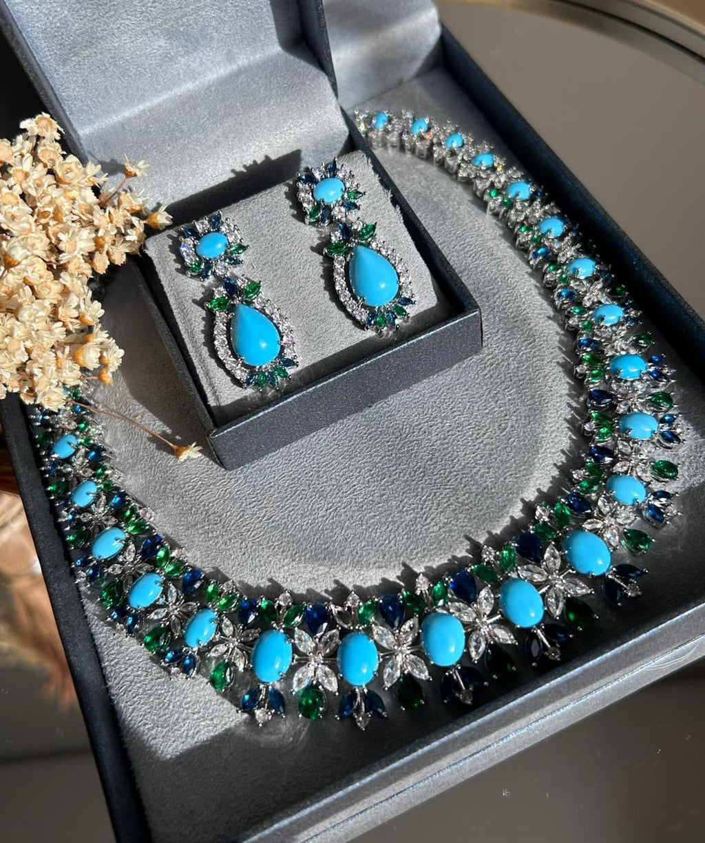 Conjunto Jade Turquesa 4 Peças