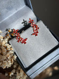 Brinco EarCuff Borboleta Tangerina/Aperol Dourado