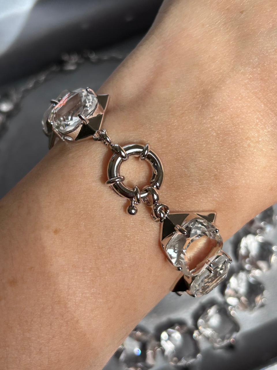 Pulseira Cristal Quadrado