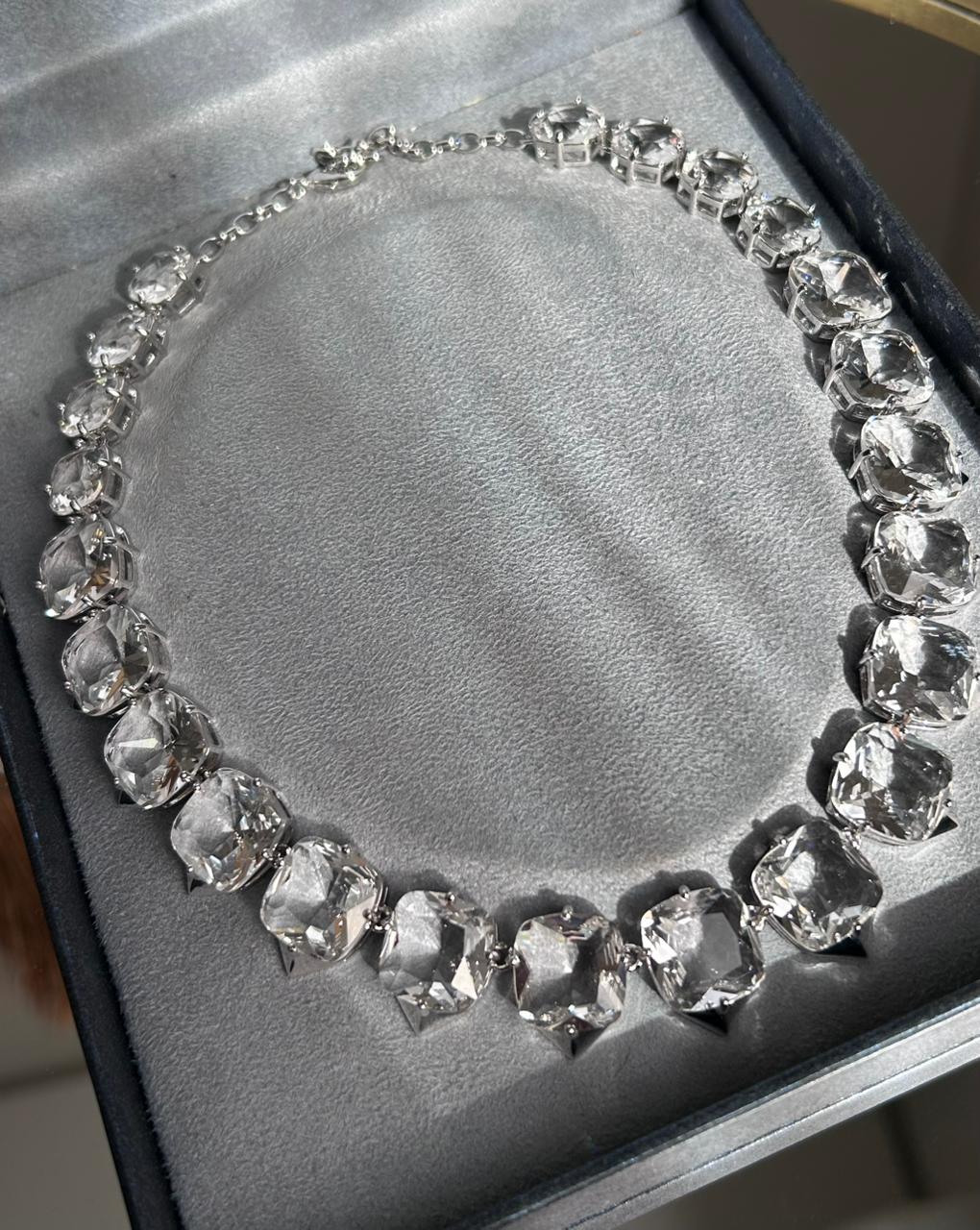 Colar Cristal Quadrado