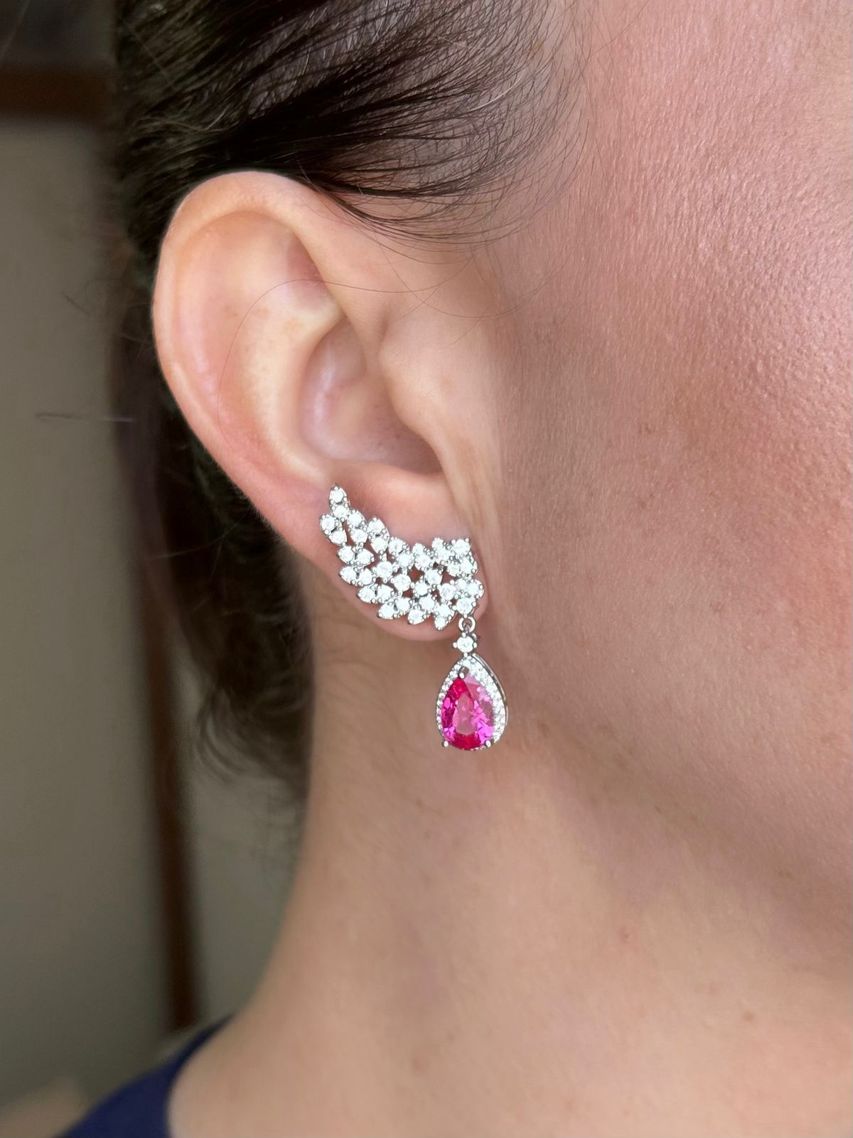EarCuff Kate Safira Rosa/Pink
