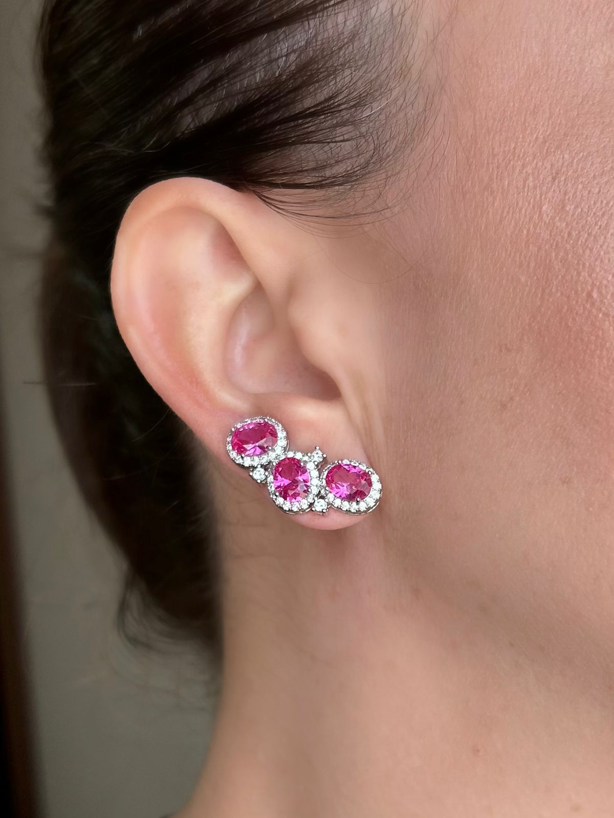 EarCuff Nina Safira Rosa/Pink