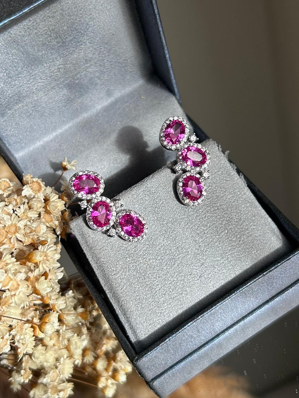 EarCuff Nina Safira Rosa/Pink
