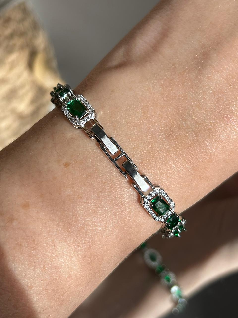 Pulseira Riviera Nina Verde Esmeralda