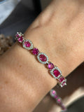Pulseira Riviera Nina Safira Rosa/Pink