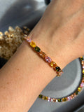 Pulseira Riviera Pedras Ovais Helenita Dourada