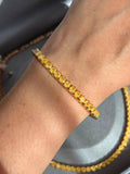 Pulseira Riviera Shine Fancy Yellow Dourada