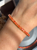 Pulseira Riviera Shine Aperol/Tangerina Dourada