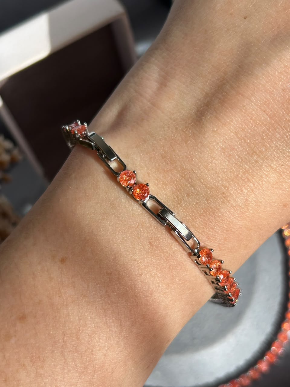 Pulseira Riviera Shine Aperol/Tangerina