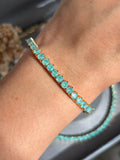 Pulseira Riviera Shine Azul Celeste Dourado
