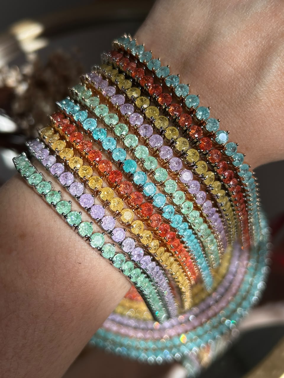 Pulseira Riviera Shine Aperol/Tangerina Dourada