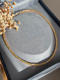 Colar Riviera 3 Garras 3mm Fancy Yellow Dourado