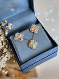 Conjunto Flor AB Color Holografica Dourado