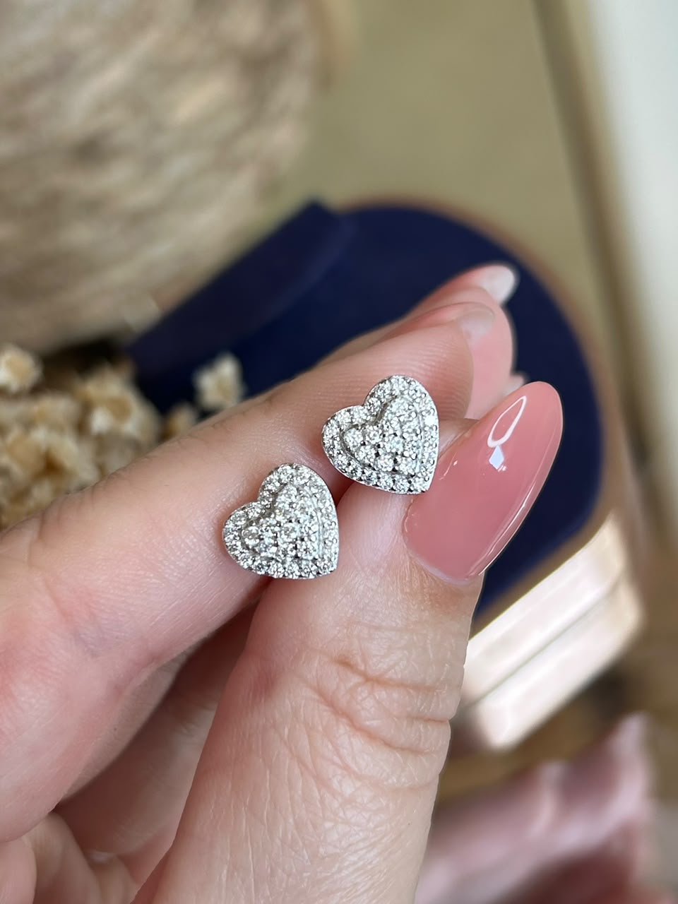 Brinco Coração Moissanite