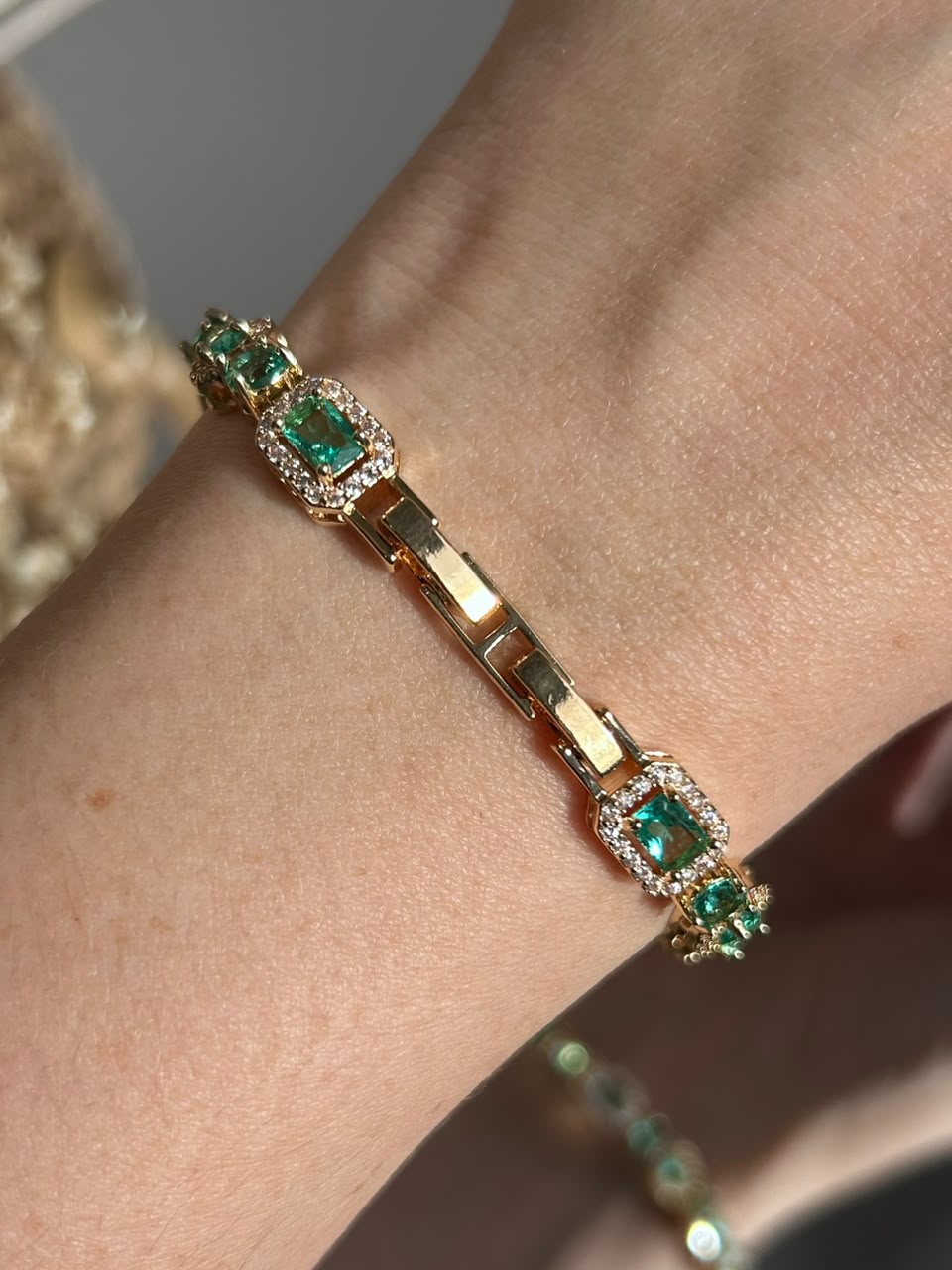 Pulseira Riviera Nina Turmalina Dourada