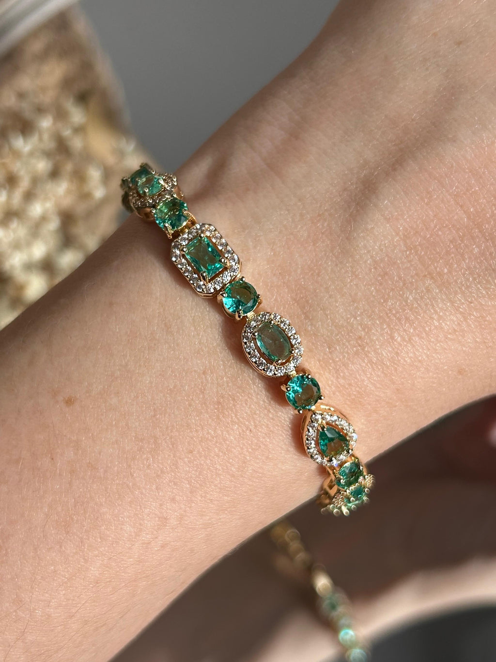 Pulseira Riviera Nina Turmalina Dourada