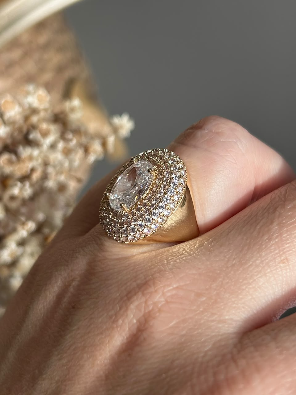 Anel Oval Martina Dourado