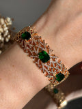 Bracelete Silvia Verde Esmeralda Inspired