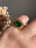 Anel Silvia Verde Esmeralda Inspired