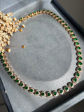 Colar Riviera Mini Harts Verde Esmeralda Dourado