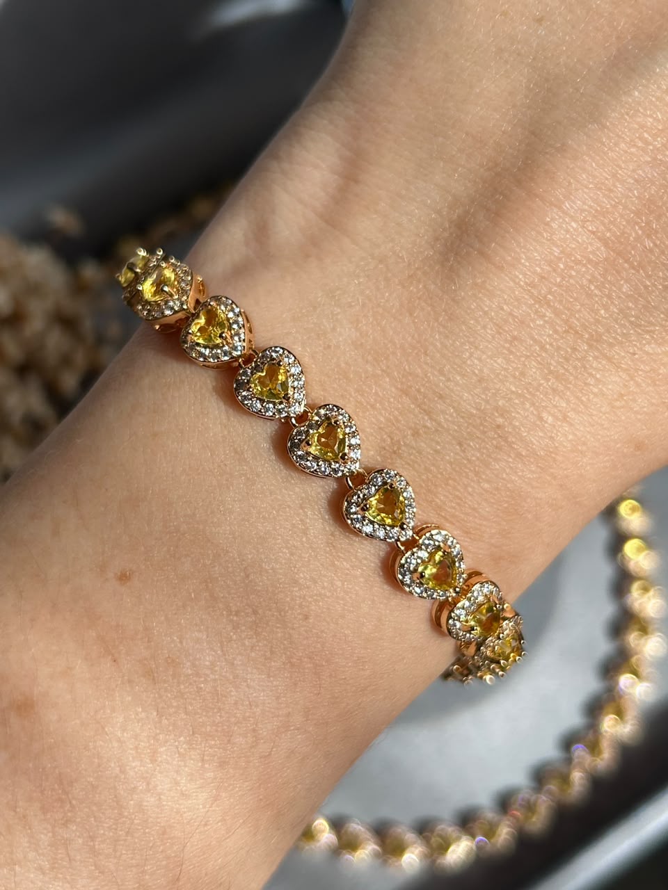 Pulseira Riviera Mini Harts Fancy Yellow Dourado