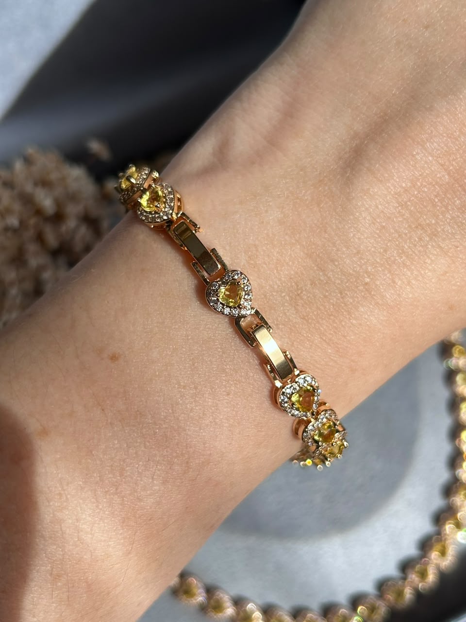 Pulseira Riviera Mini Harts Fancy Yellow Dourado