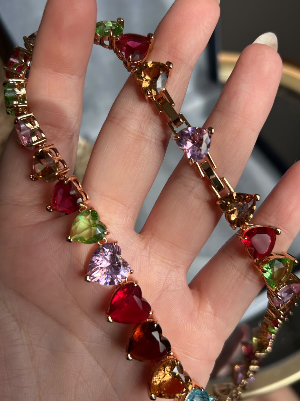 Conjunto Brinco e Colar Harts Colors Dourado