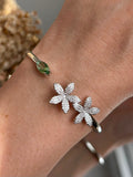 Bracelete Multi Flores Cristal Verde