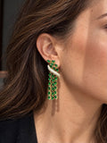 Brinco Zara Verde Esmeralda Dourado