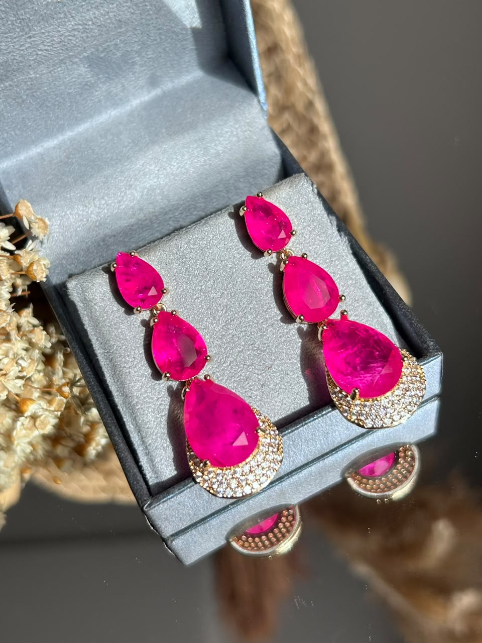 Brinco Lelis Pink Dourado