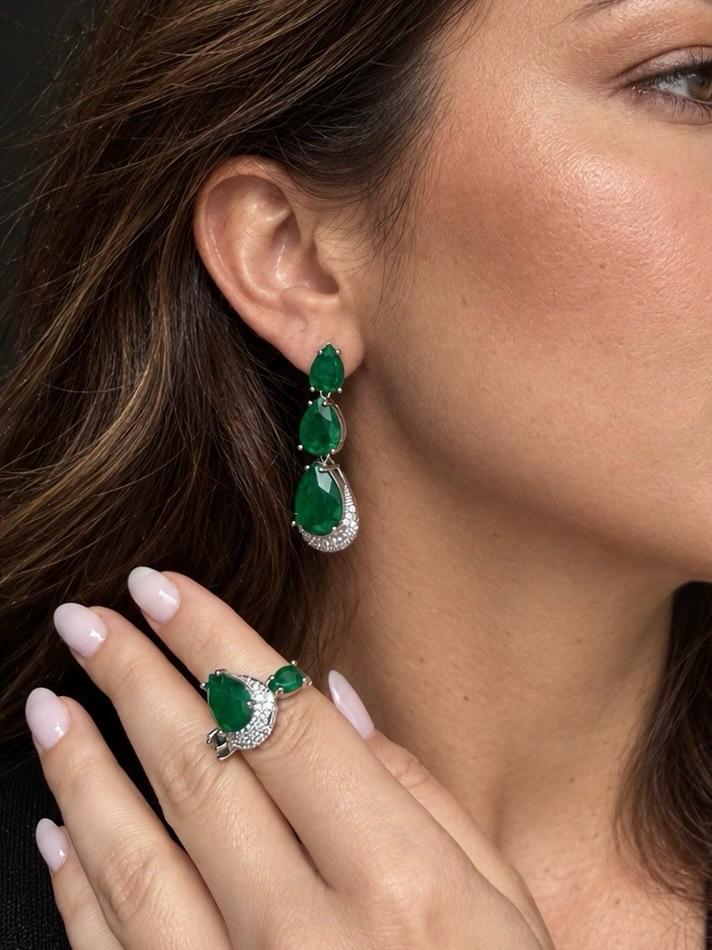 Anel Lelis Verde Esmeralda