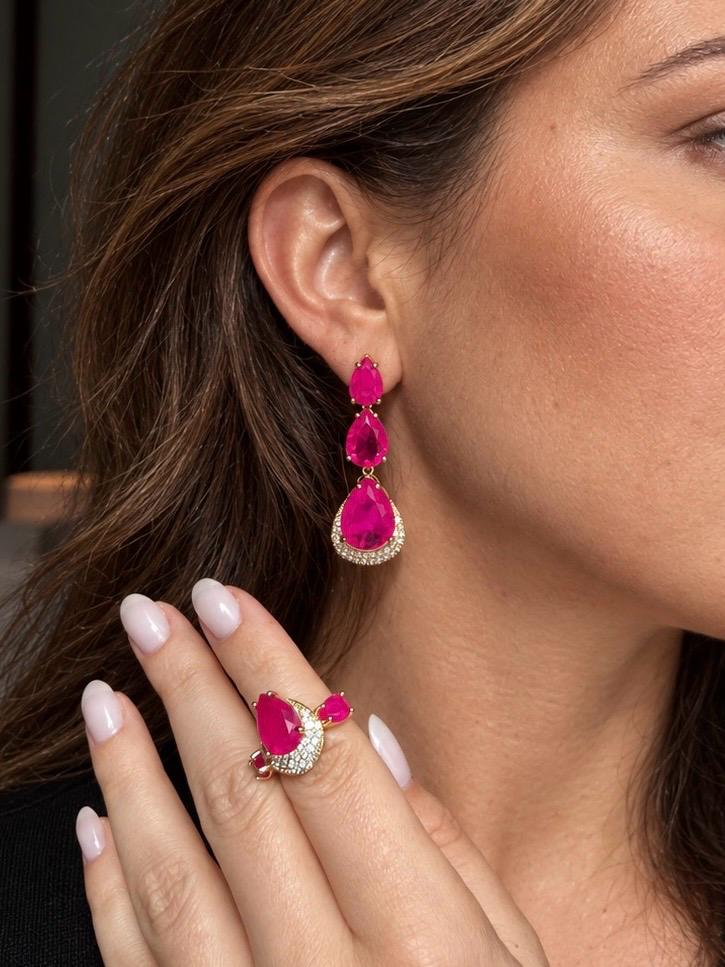 Anel Lelis Pink Dourado