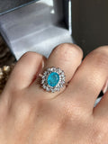 Anel Noah Turmalina Azul Oval